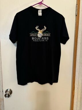 Gildan Black Short Sleeve Tee with Smoky Mountains Graphic